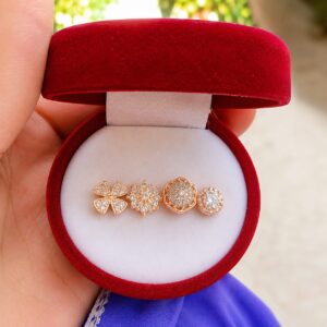 18K Gold Plated Waterproof Ear Studs