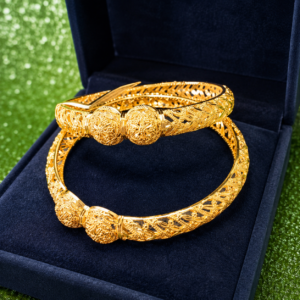 18K Gold Plated Waterproof Bangles Pair