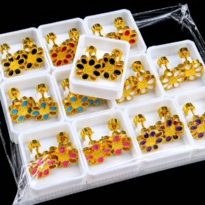 Stainless Steel Gold Plated Screw Stopper Ear Studs