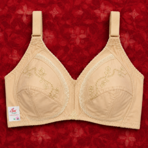 Pure Soft Cotton Embroidered Bra