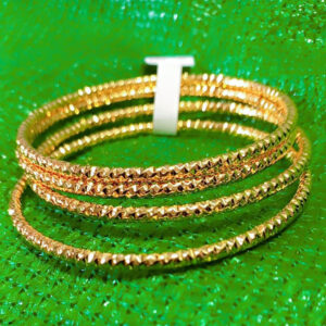 18K Gold Plated Waterproof Bangles Set