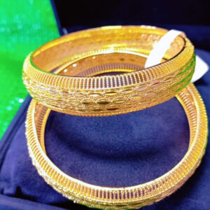 18K Gold Plated Waterproof Bangles Pair