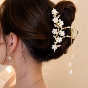 Premium Imported Floral Metal Hair Claw Catcher – Large Size