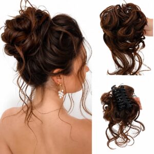 Original Hair Bun Claw Clip with Human Hair