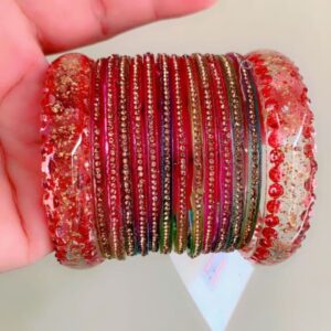 Glass Bangles Set with Nagina & Glass Kangan