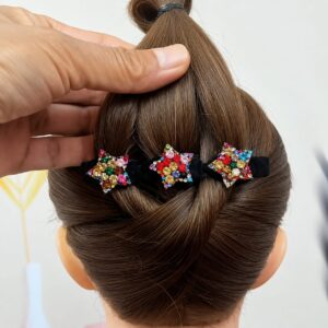 Plastic Twister Hair Clip with Foam Flower