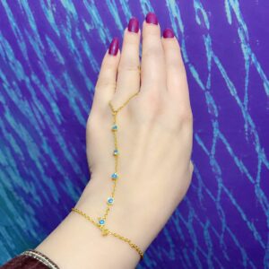 Stainless Steel Gold Plated Hand Anklet