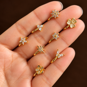 Stainless Steel Gold Plated Waterproof Piercing Ear Cuff